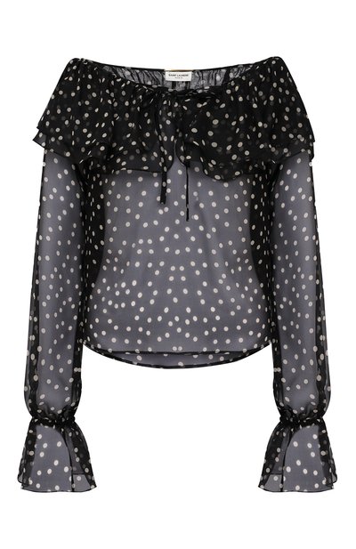 Женская шелковая блузка SAINT LAURENT, арт. 646002/Y5C42