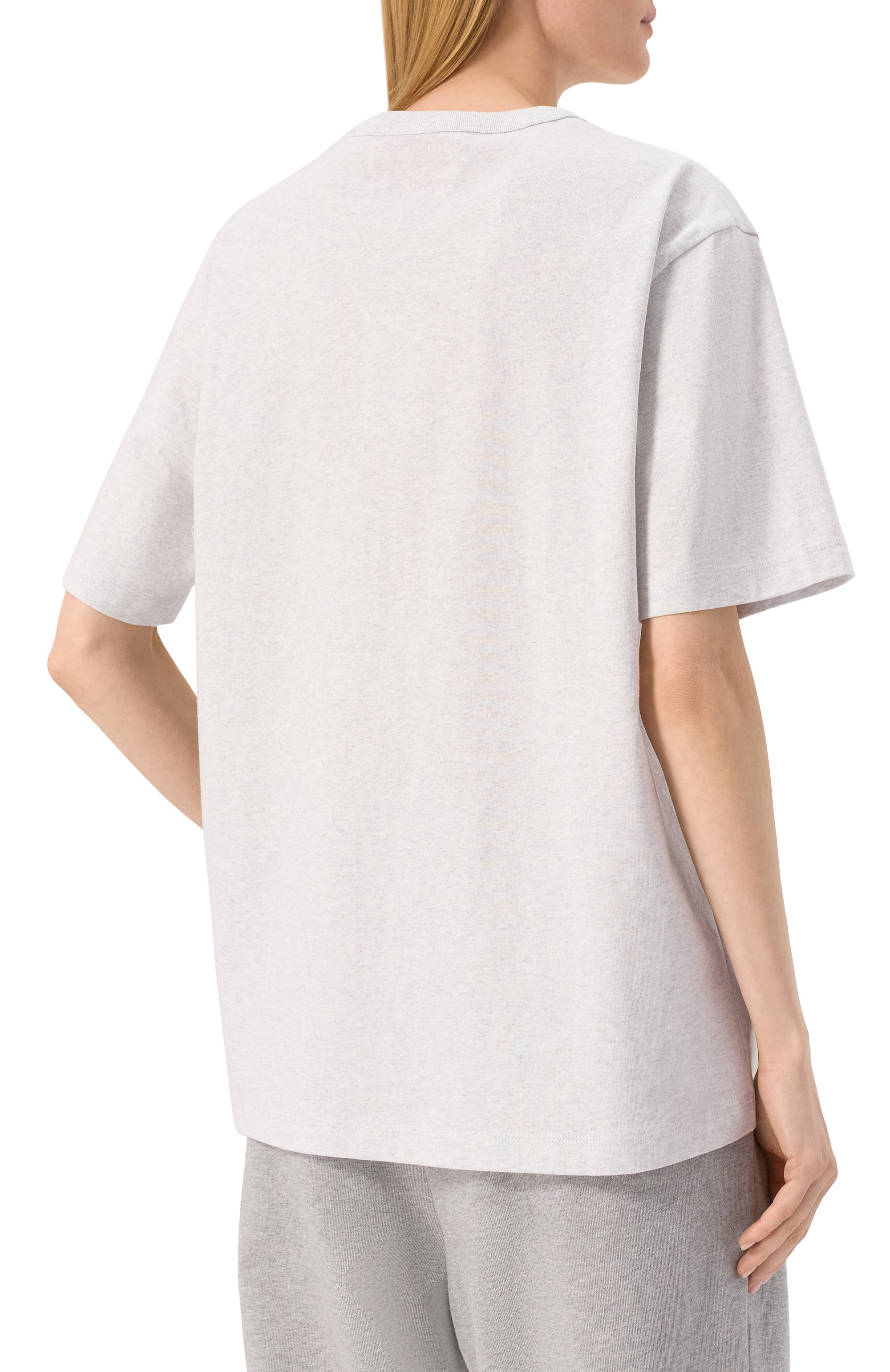 Хлопковая футболка AECA WHITE, арт. AWCMSSBDTTSST010C0.LIGHT GREY (XL), фото 4