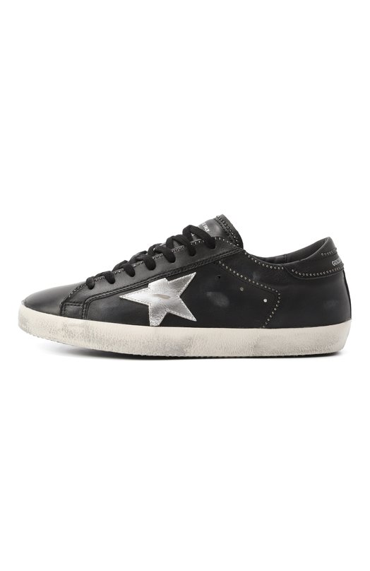 Кожаные кеды Super-Star Golden Goose Deluxe Brand GMF00101.F006896 Чёрный  GMF00101.F006896 Фото 4