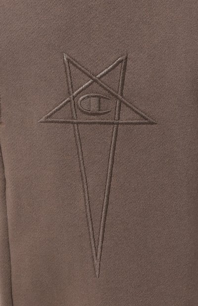 Хлопковые брюки rick owens x champion RICK OWENS, арт. CM01D0471/CHFE, фото 5