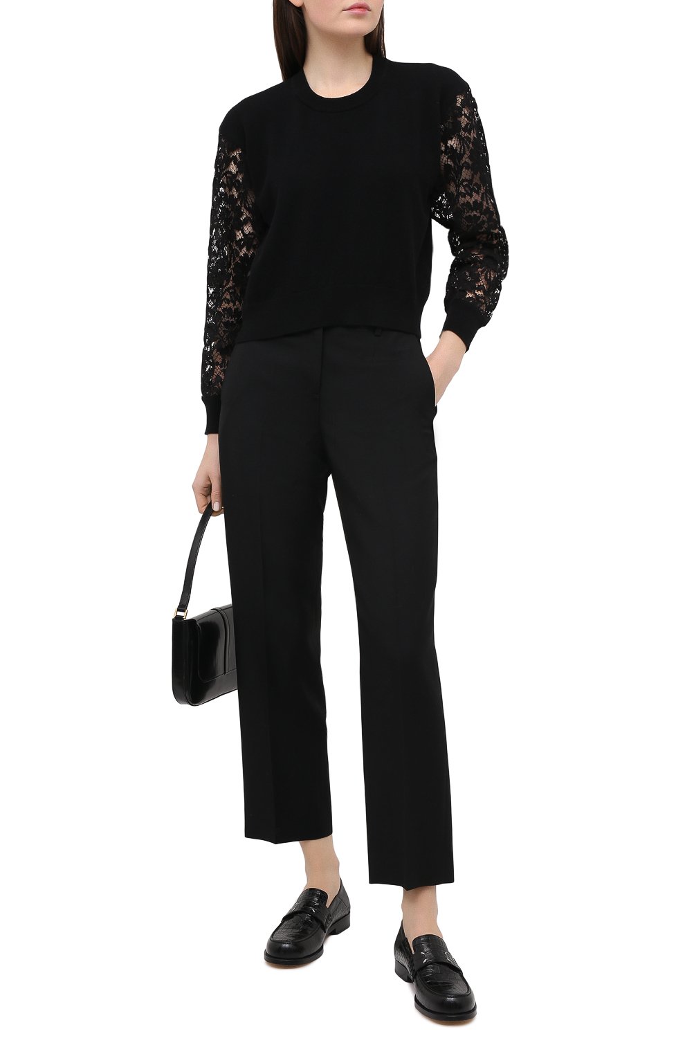 Пуловер из кашемира и хлопка DOLCE & GABBANA черного цвета по цене 128000 руб., арт. FX960T/JAM70, фото 2 Пуловер из кашемира и хлопка DOLCE & GABBANA, арт. FX960T/JAM70, фото 2