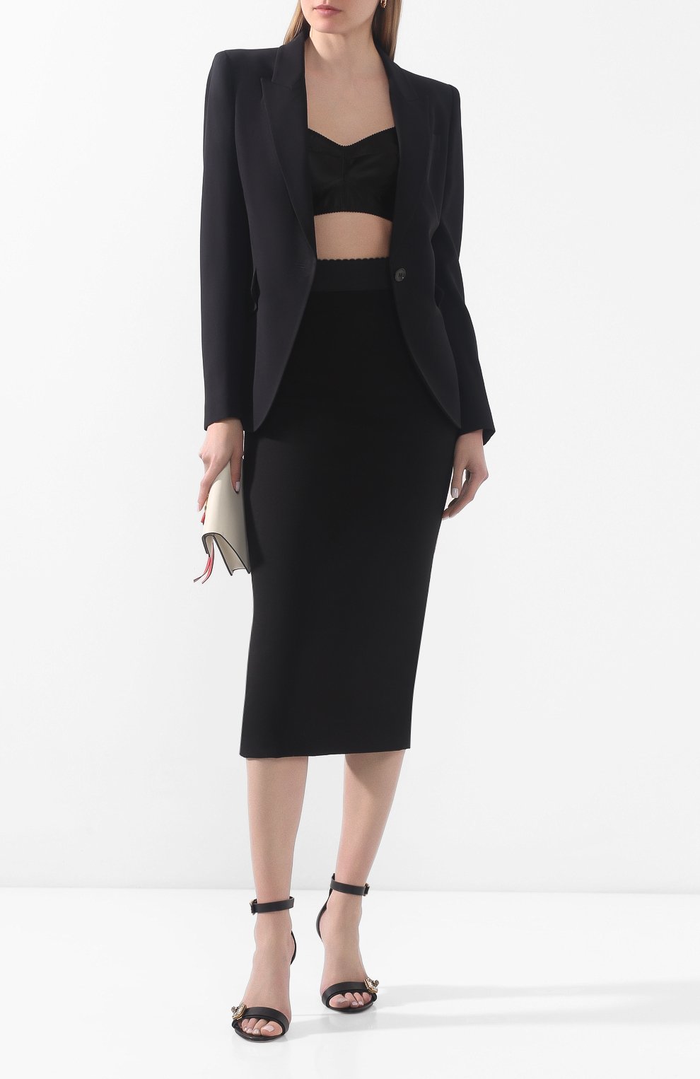 Топ-бюстье DOLCE & GABBANA черного цвета по цене 62100 руб., арт. F7T18T/G9921, фото 2 Топ-бюстье DOLCE & GABBANA, арт. F7T18T/G9921, фото 2
