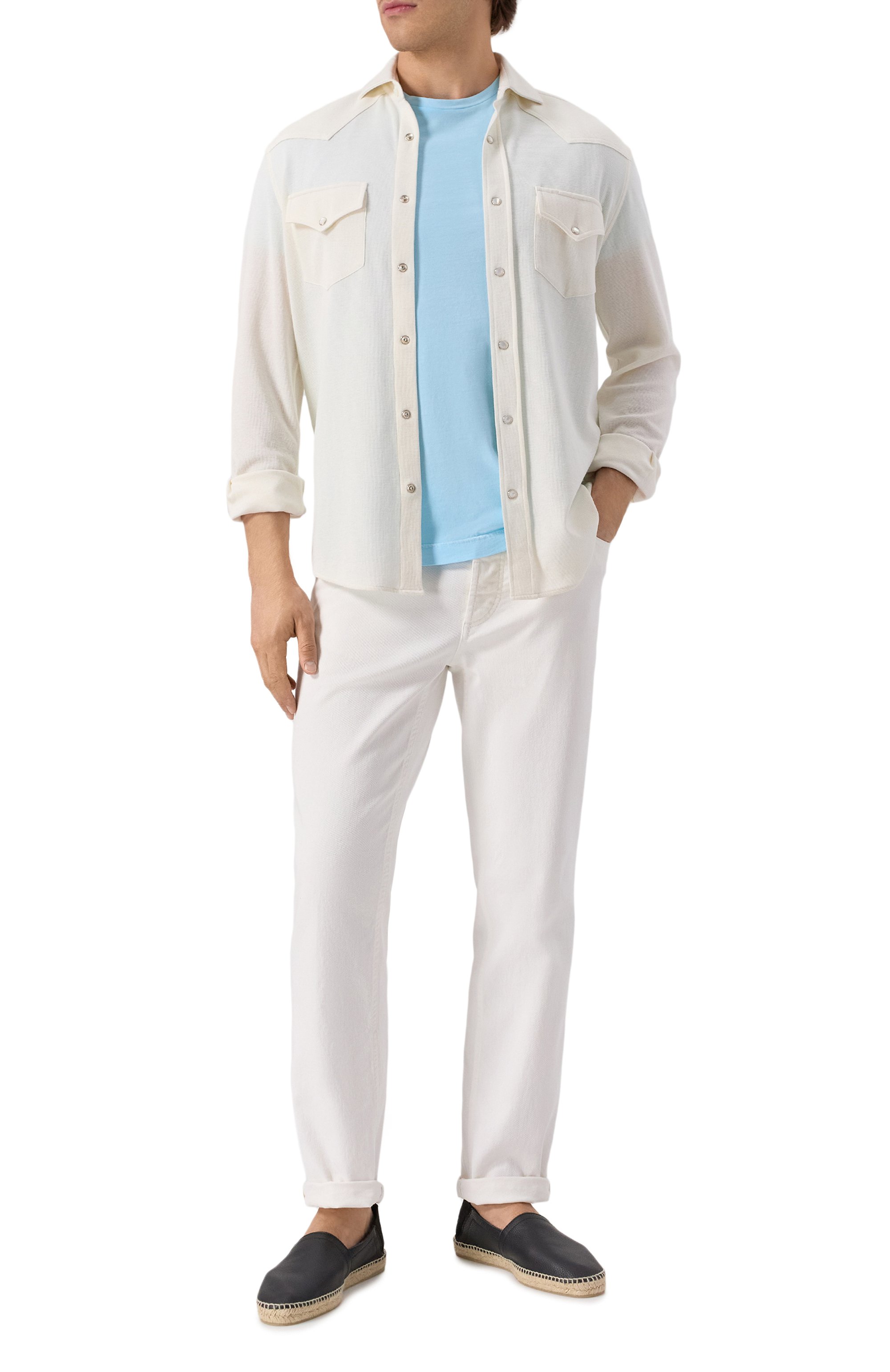 Хлопковая футболка MOORER, арт. MIKE/SI0, фото 2