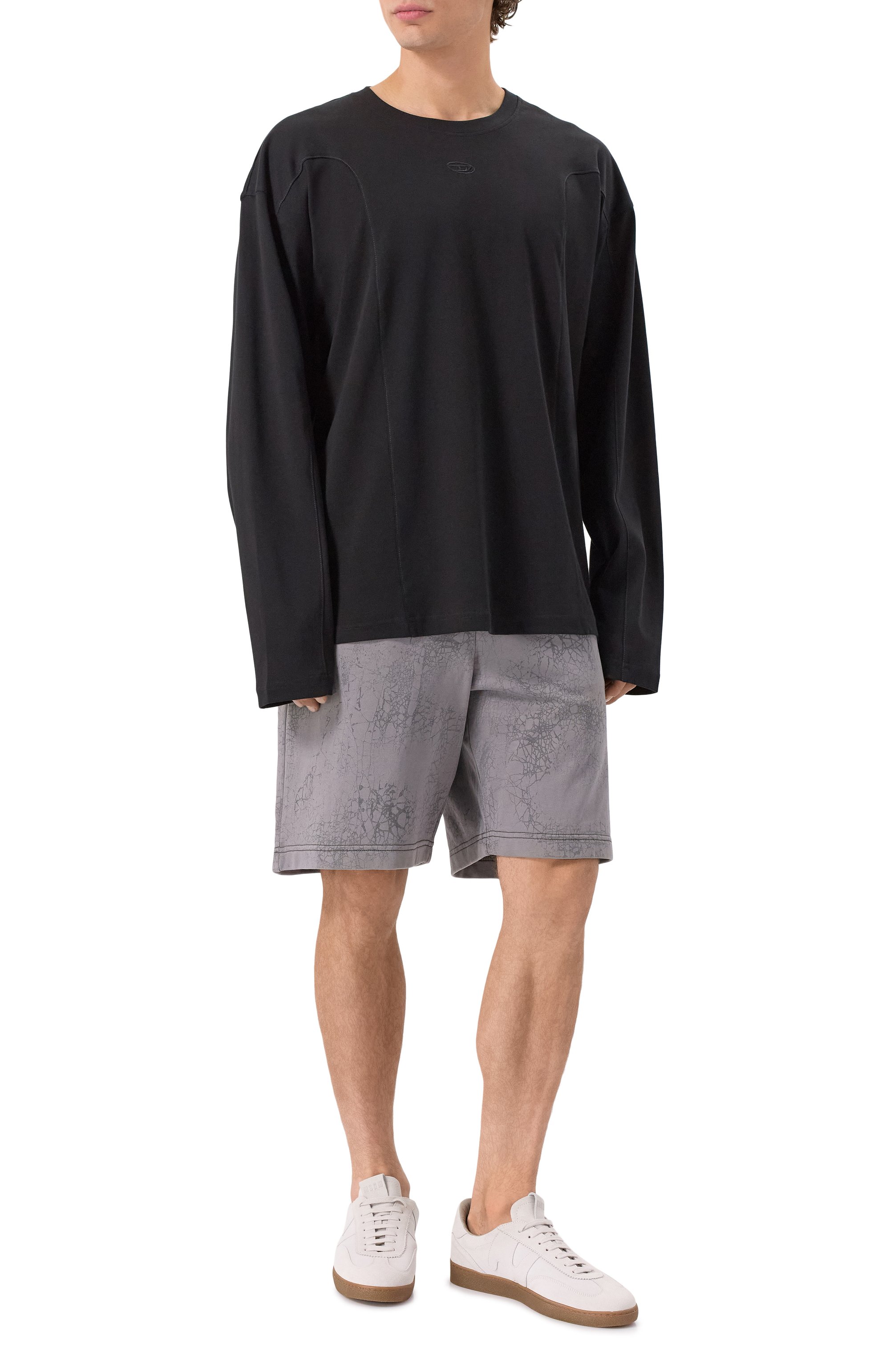 Хлопковый лонгслив DIESEL, арт. A19444/0AIJU, фото 2