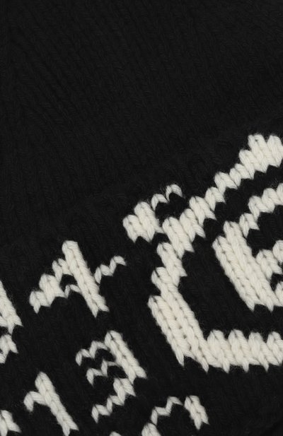 Шерстяная шапка MM6 черного цвета по цене 10650 руб., арт. M60915/MM06M, фото 3 Шерстяная шапка MM6, арт. M60915/MM06M, фото 3