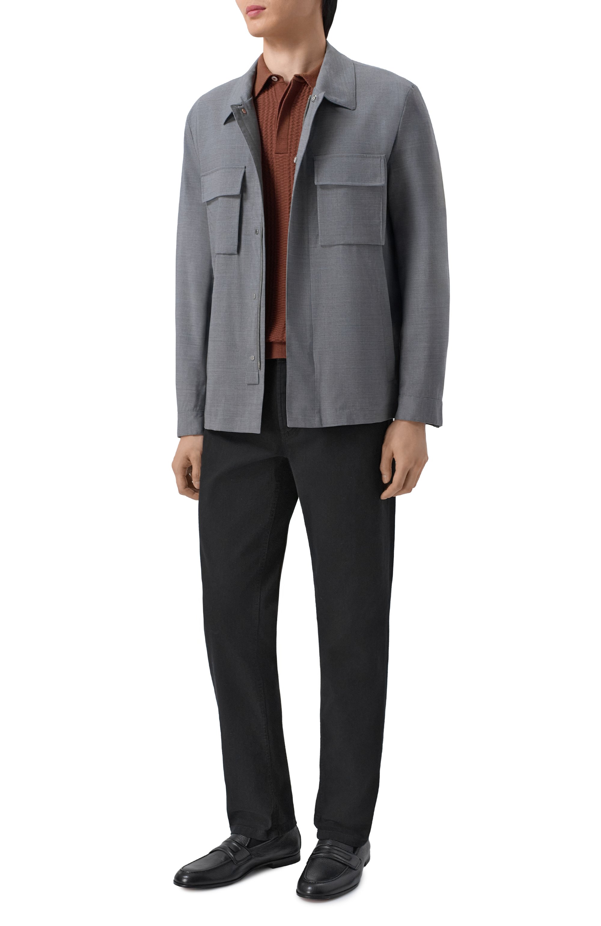 Поло CANALI коричневого цвета по цене 59650 руб., арт. C1177/MK02463, фото 2 Поло CANALI, арт. C1177/MK02463, фото 2