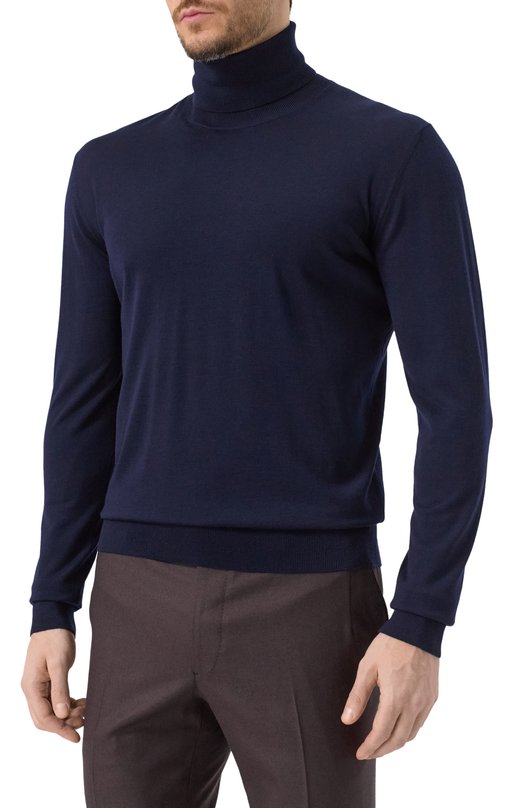 Шерстяная водолазка Dolce & Gabbana GXW05T/JCVZS Синий  GXW05T/JCVZS Фото 3