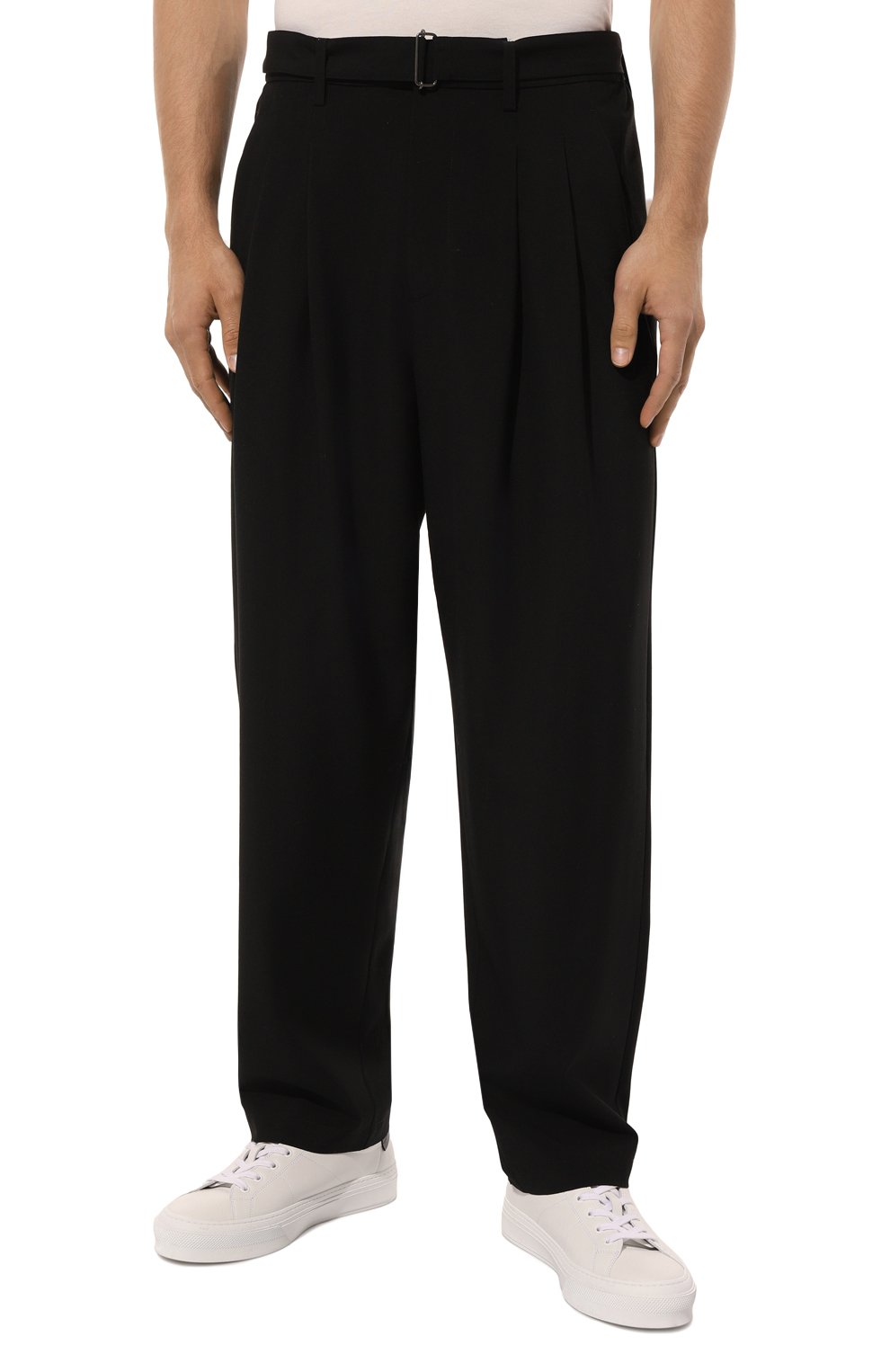 Шерстяные брюки KAZUYUKI KUMAGAI черного цвета по цене 66500 руб., арт. AP41-052, фото 3 Шерстяные брюки KAZUYUKI KUMAGAI, арт. AP41-052, фото 3