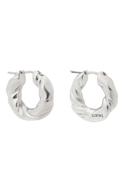 Серьги LOEWE серебряного цвета по цене 59950 руб., арт. J000239X09, фото 3 Серьги LOEWE, арт. J000239X09, фото 3