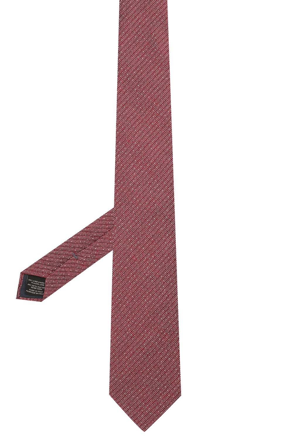 Галстук из смеси льна и шелка ZEGNA красного цвета по цене 20700 руб., арт. Z7E24/1L8, фото 2 Галстук из смеси льна и шелка ZEGNA, арт. Z7E24/1L8, фото 2