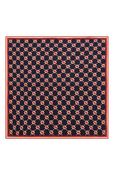 Шелковый платок GUCCI синего цвета по цене 20160 руб., арт. 660076 4G005, фото 3 Шелковый платок GUCCI, арт. 660076 4G005, фото 3