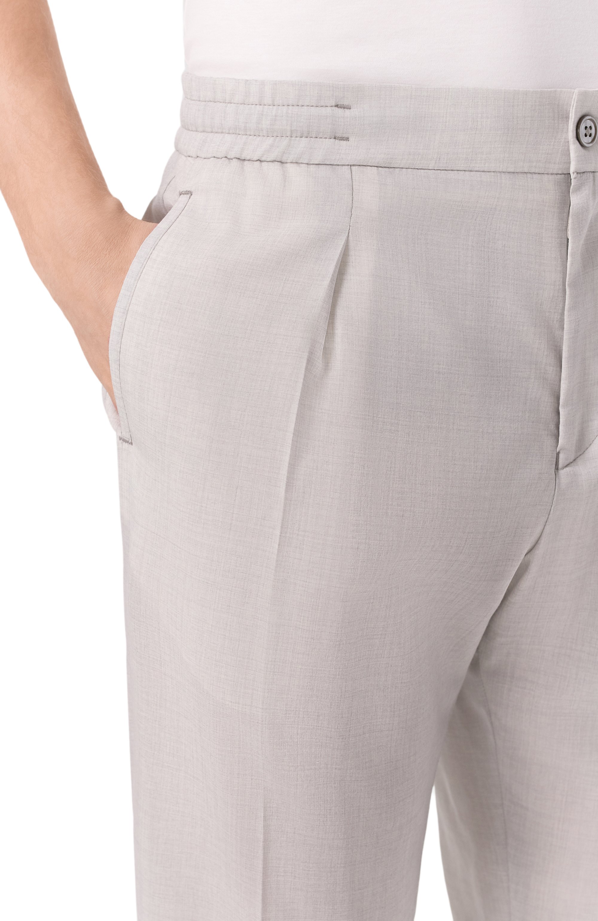 Брюки из шерсти и шелка MARCO PESCAROLO, арт. CHIAIA/5122, фото 5