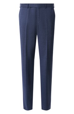 Мужские шерстяные брюки ZEGNA темно-синего цвета, арт. 75TB12/844F01A8 | Фото 1 (Материал внешний: Шерсть; Драгоценные камни: Проставлено; Длина (брюки, джинсы): Стандартные; Материал сплава: Проставлено; Стили: Классический; Случай: Формальный)