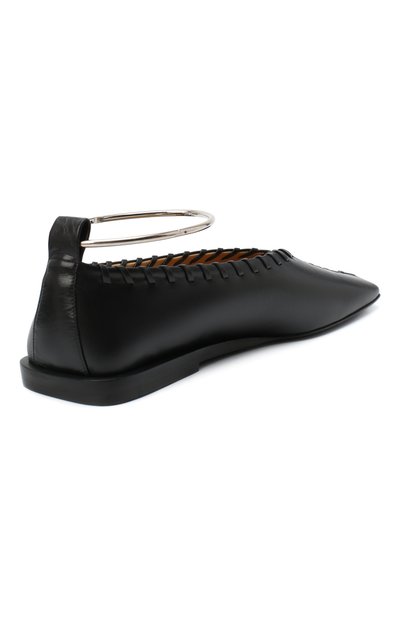 Кожаные балетки JIL SANDER черного цвета по цене 66050 руб., арт. JS30217A-12010, фото 4 Кожаные балетки JIL SANDER, арт. JS30217A-12010, фото 4