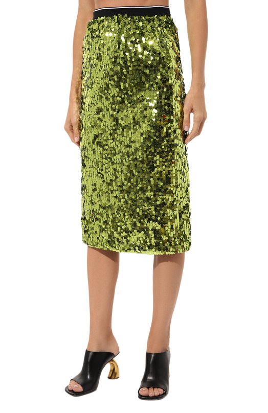 Юбка с пайетками Plan C Зелёный, фото 3