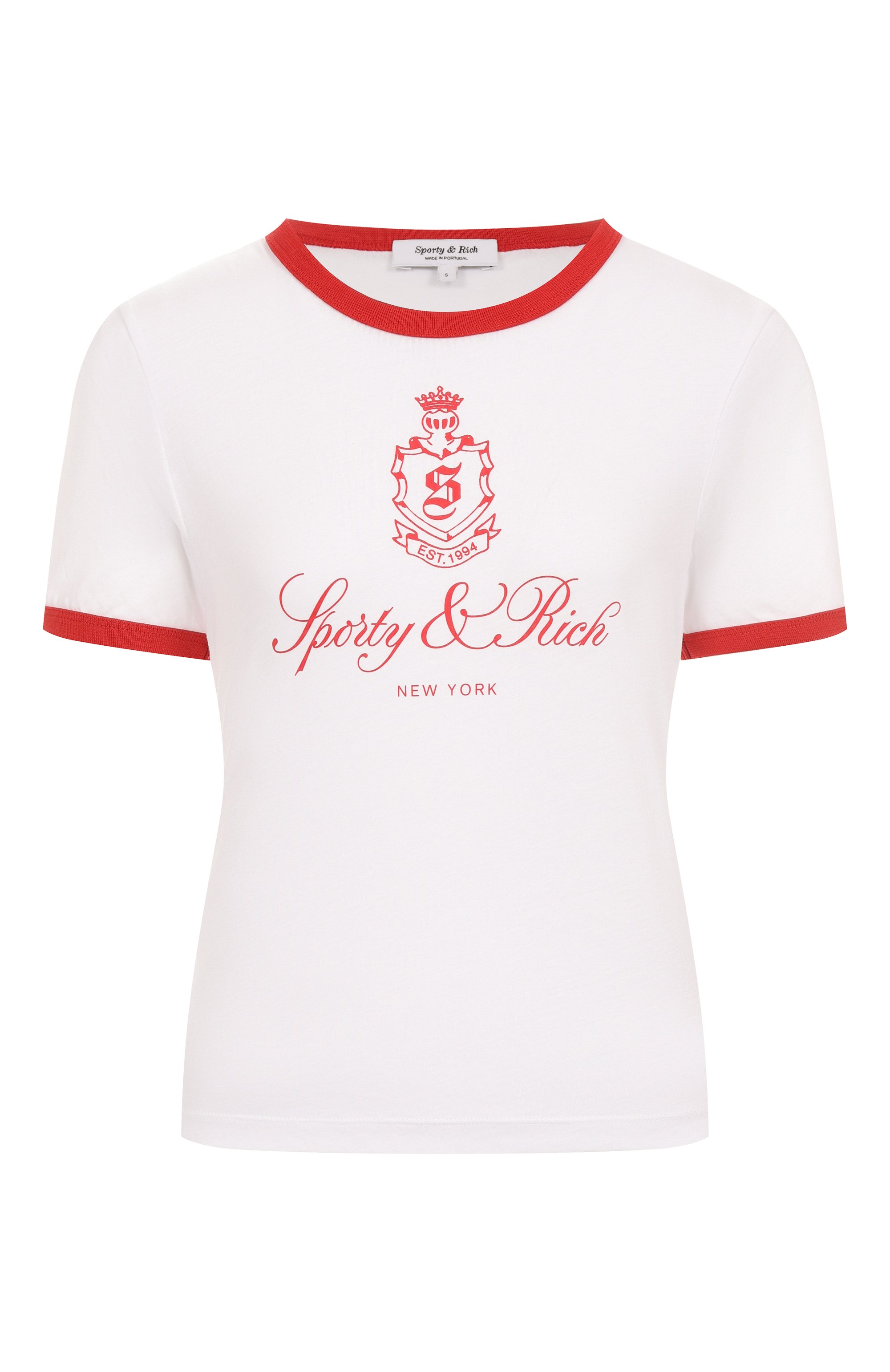 Хлопковая футболка SPORTY AND RICH, арт. T0073602231WH35, фото 1