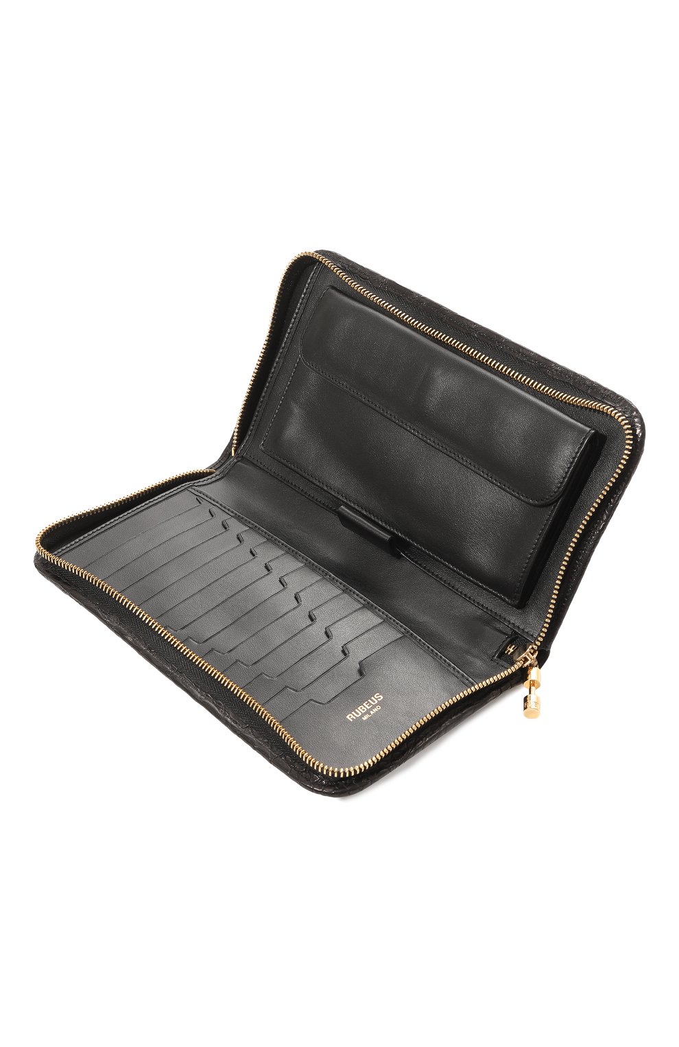 Портмоне из кожи крокодила RUBEUS MILANO черного цвета по цене 312000 руб., арт. 507/13., фото 3 Портмоне из кожи крокодила RUBEUS MILANO, арт. 507/13., фото 3