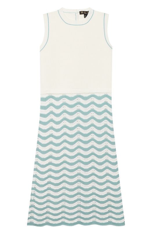 

Платье из хлопка и шелка Loro Piana, Голубой