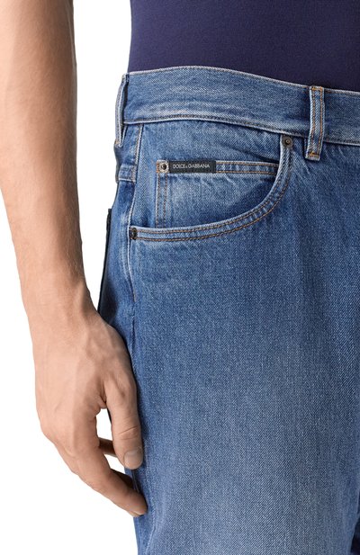 Джинсы regular DOLCE & GABBANA синего цвета по цене 98950 руб., арт. GYJCCZ/G80W2, фото 5 Джинсы regular DOLCE & GABBANA, арт. GYJCCZ/G80W2, фото 5