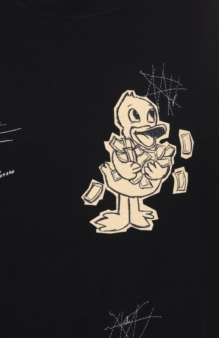 Мужская хлопковая футболка DOMREBEL черного цвета, арт. D0LLARS/T-SHIRT | Фото 6 (Длина (для топов): Стандартные; Рукава: Короткие; Материал внешний: Хлопок; Принт: С принтом; Стили: Гранж; Кросс-КТ: Джерси; Мужское Кросс-КТ: Футболка-одежда)