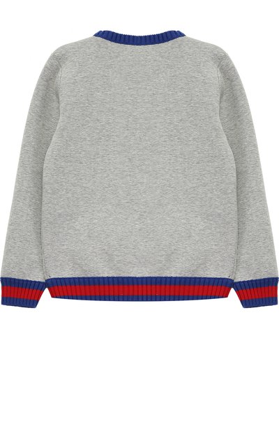 Хлопковый свитшот с эластичными манжетами и принтом GUCCI, арт. 455159/X5K10, фото 2