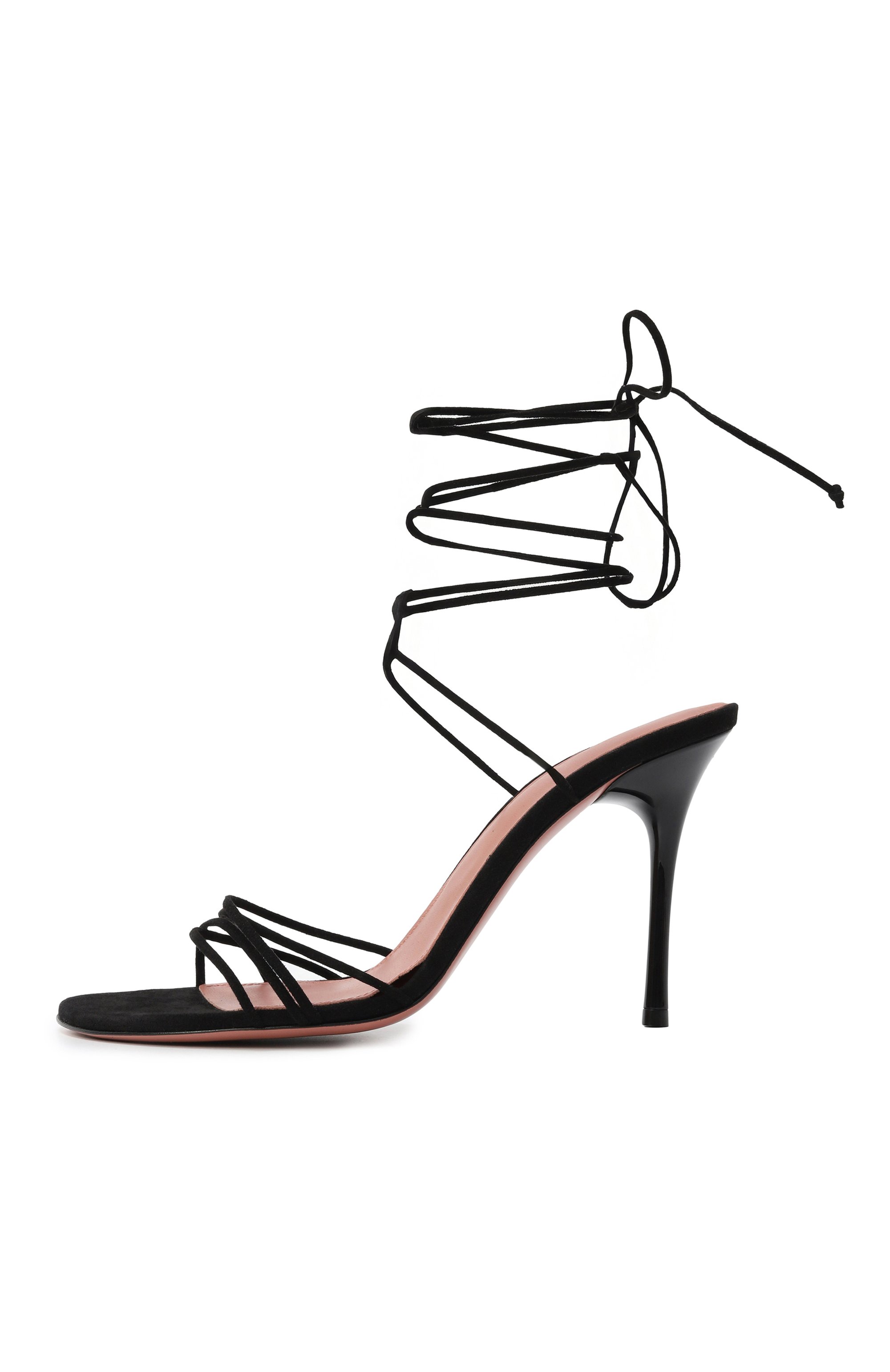 Замшевые босоножки lori 95 AMINA MUADDI, арт. L0RI LACE UP 95, фото 4