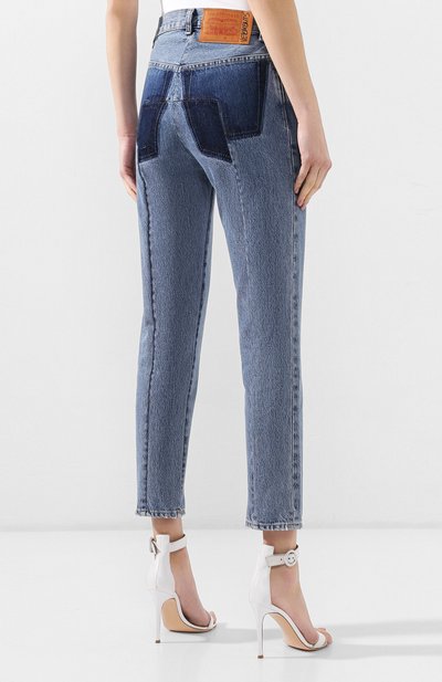 Джинсы прямого кроя VETEMENTS синего цвета по цене 119500 руб., арт. WSS193001, фото 4 Джинсы прямого кроя VETEMENTS, арт. WSS193001, фото 4