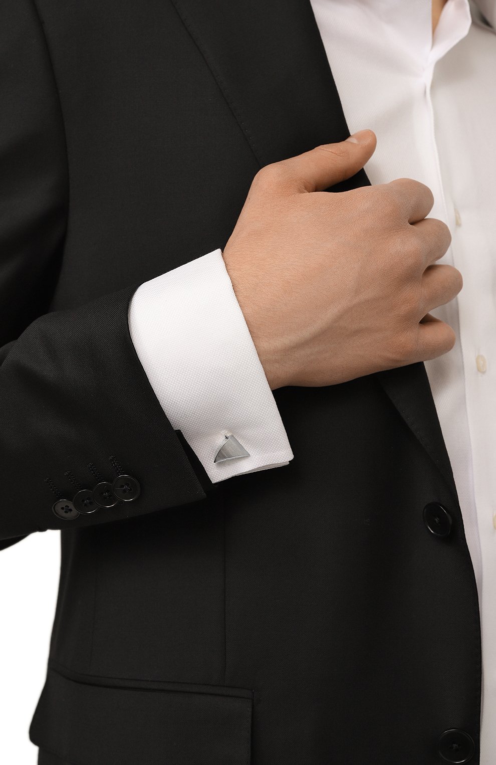 Запонки LANVIN серебряного цвета по цене 21850 руб., арт. 9778/6/RH0DIUM, фото 2 Запонки LANVIN, арт. 9778/6/RH0DIUM, фото 2