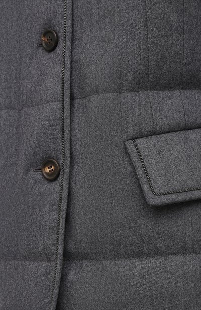 Пуховая куртка BRUNELLO CUCINELLI серого цвета по цене 398000 руб., арт. MT2268976, фото 5 Пуховая куртка BRUNELLO CUCINELLI, арт. MT2268976, фото 5