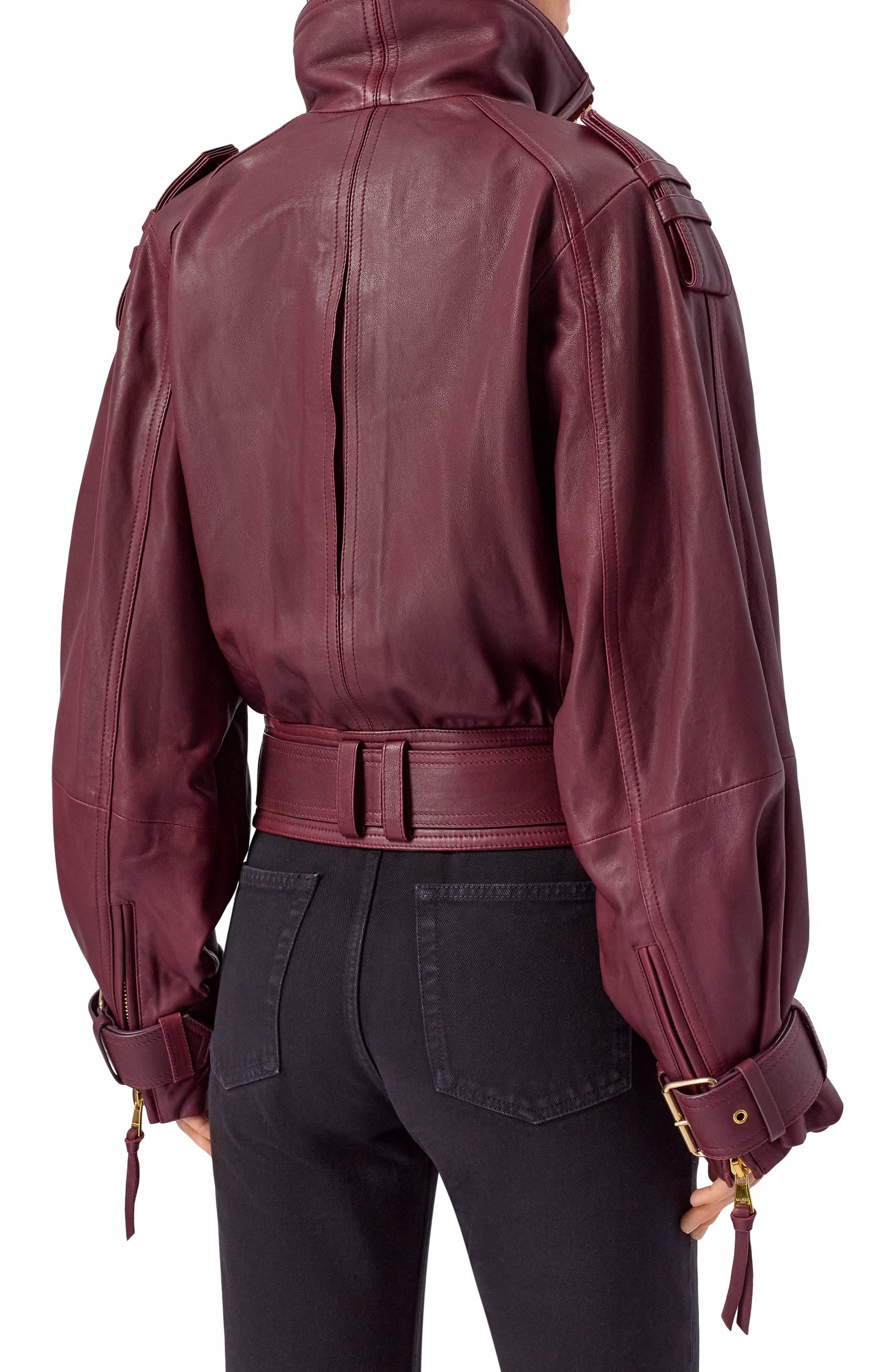 Кожаная куртка BALMAIN, арт. FF0TF510/LE05, фото 4