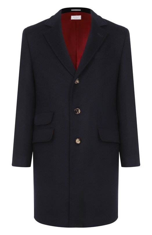 Шерстяное пальто Brunello Cucinelli MY4969039 Синий MY4969039