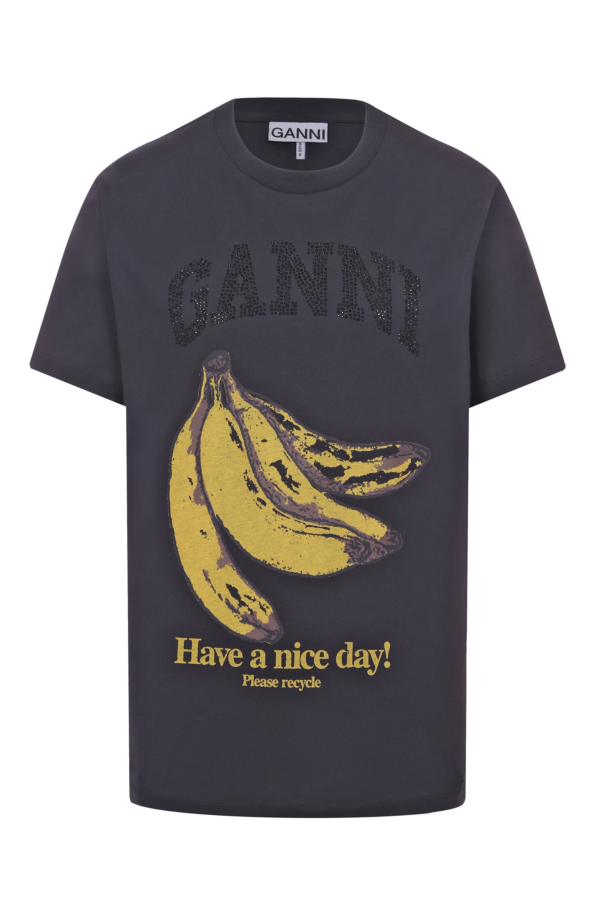 Хлопковая футболка GANNI, арт. T4238, фото 1
