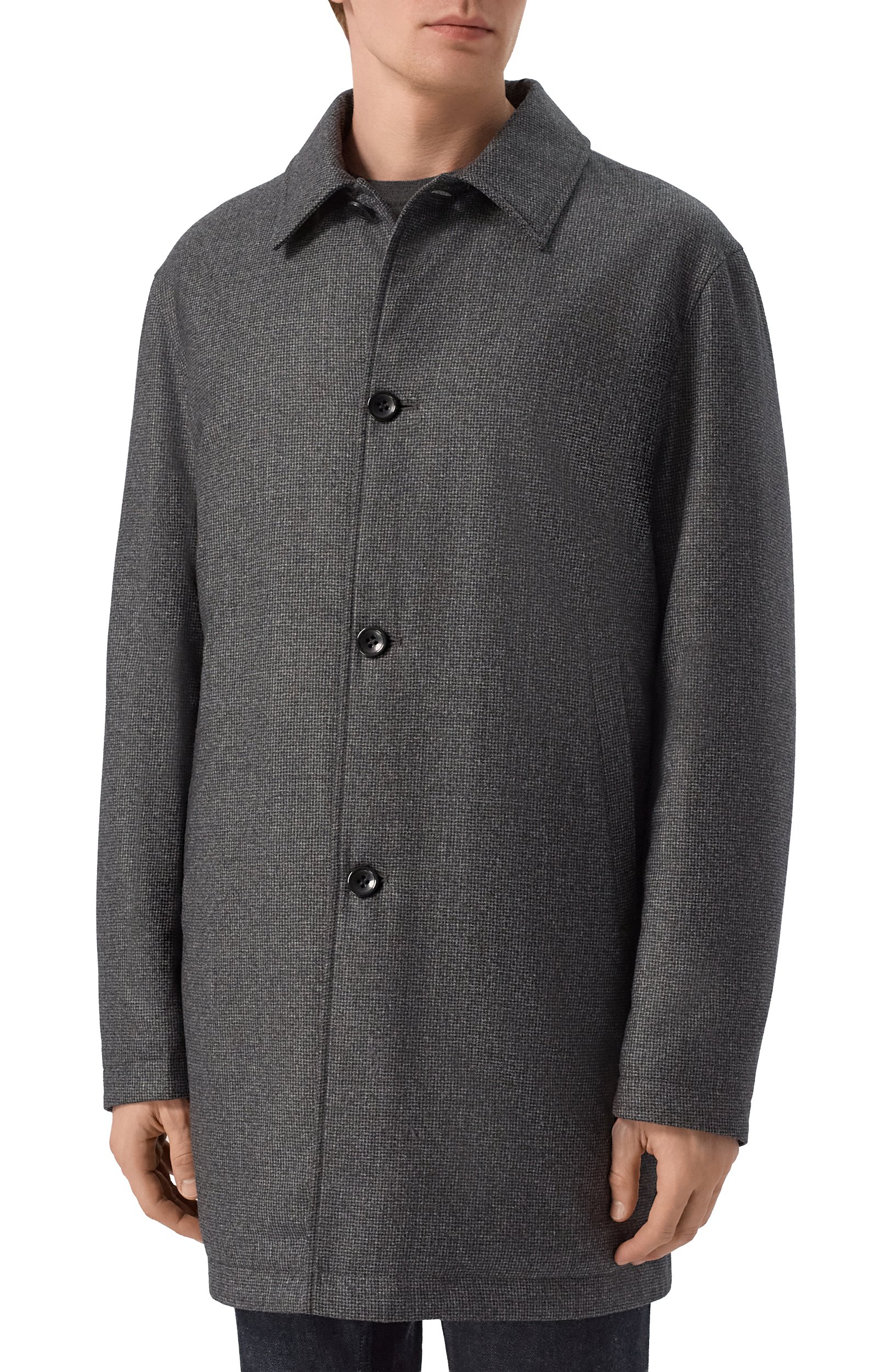 Шерстяное пальто CANALI темно-серого цвета по цене 122500 руб., арт. 010519UG/SG03555, фото 3 Шерстяное пальто CANALI, арт. 010519UG/SG03555, фото 3