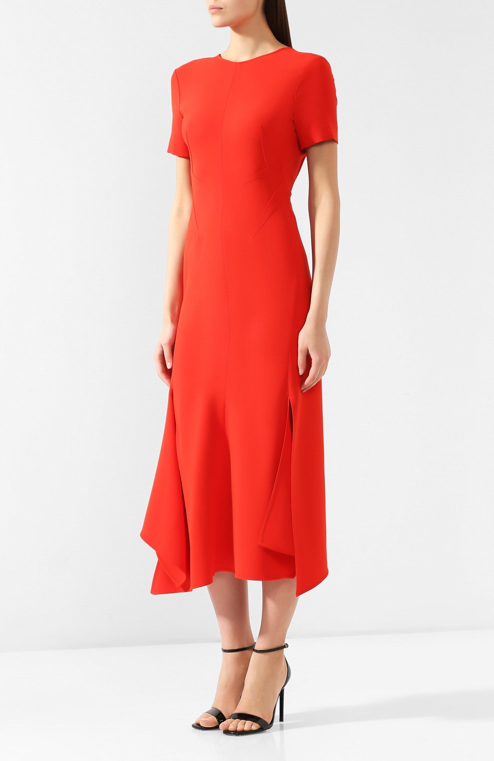 Платье с разрезом VICTORIA BECKHAM, арт. DR MID 6847C MSS19 FLUID CADY, фото 3