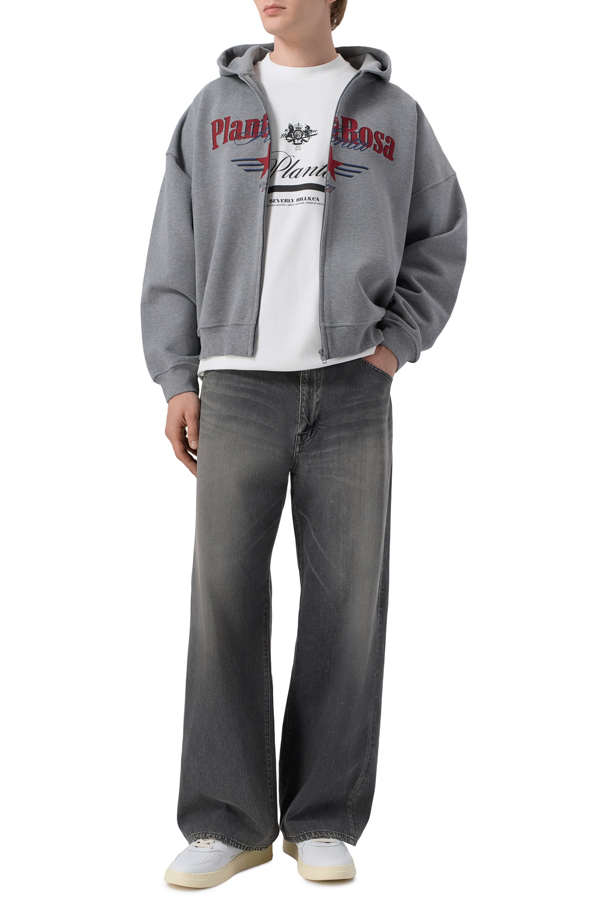 Хлопковая толстовка PLANTA ROSA, арт. PR/HZ/DARKROSES/470, фото 2