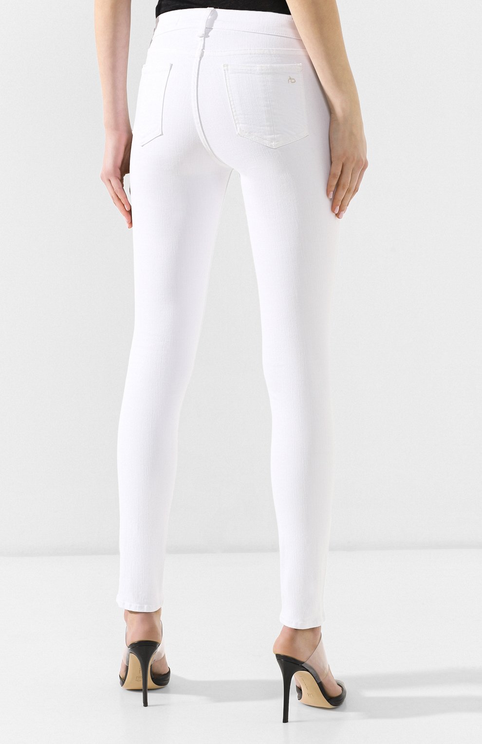 Однотонные джинсы-скинни RAG AND BONE, арт. W1502M595BLA, фото 4