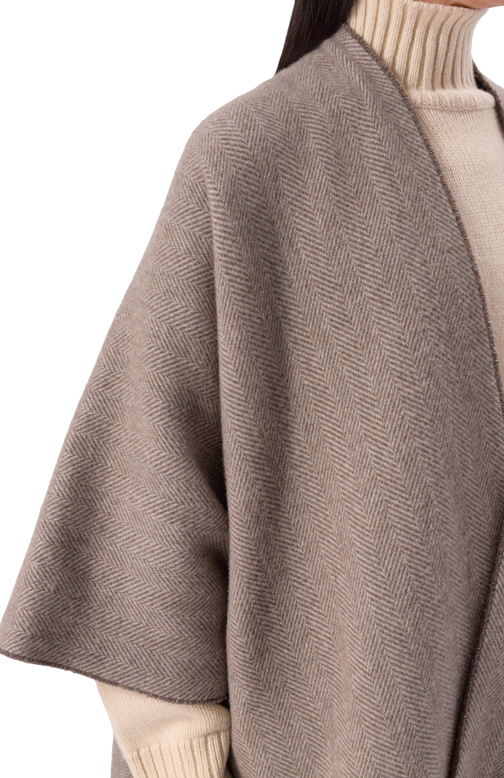 Кашемировое пончо BRUNELLO CUCINELLI, арт. MSCDAGP32, фото 5