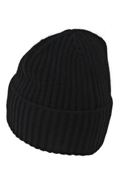 Мужская кашемировая шапка MUST черного цвета, арт. 7210 25 | Фото 2 (Материал: Текстиль, Кашемир, Шерсть; Кросс-КТ: Трикотаж; Материал сплава: Проставлено; Нос: Не проставлено)