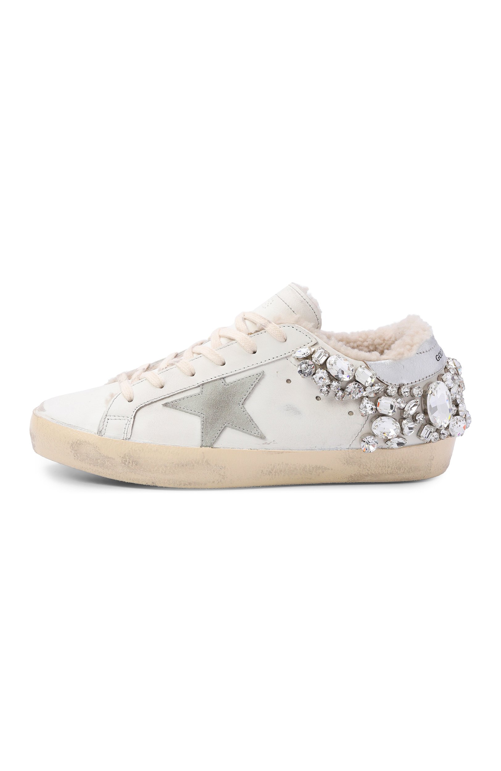 Кожаные кеды super-star GOLDEN GOOSE DELUXE BRAND, арт. GWF00174.F003355, фото 4