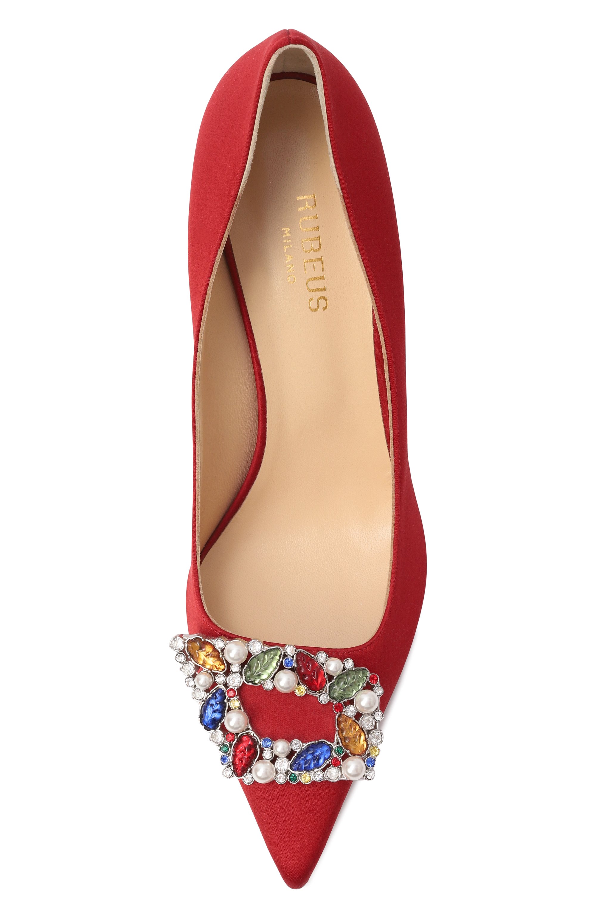 Текстильные туфли decollete tutti frutti 75 RUBEUS MILANO, арт. DEC0LLETE TUTTI FRUTTI 75/SILK, фото 6