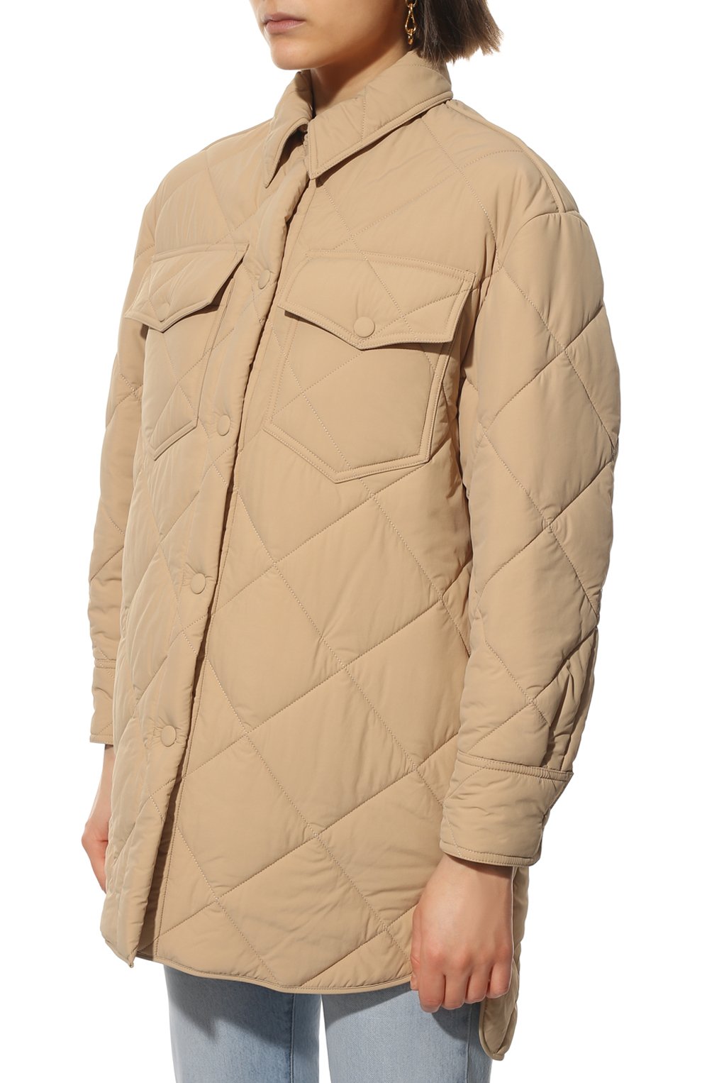 Стеганая куртка STELLA MCCARTNEY бежевого цвета по цене 108500 руб., арт. 604286/STB04, фото 3 Стеганая куртка STELLA MCCARTNEY, арт. 604286/STB04, фото 3