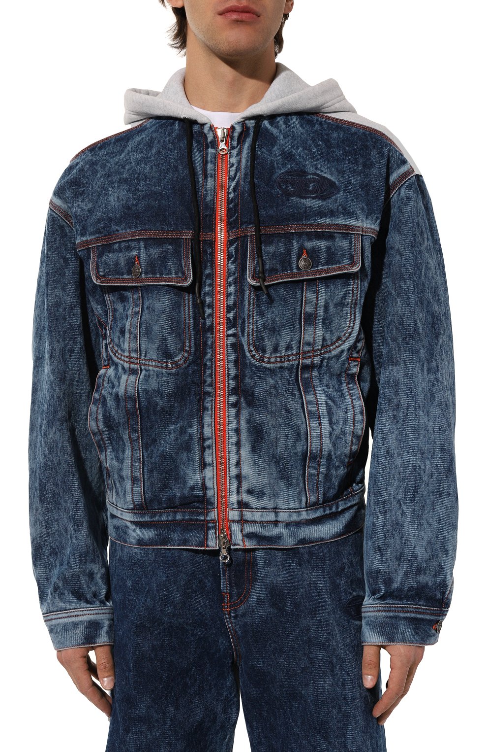 Комбинированная куртка DIESEL, арт. A09646/0EMAD, фото 3