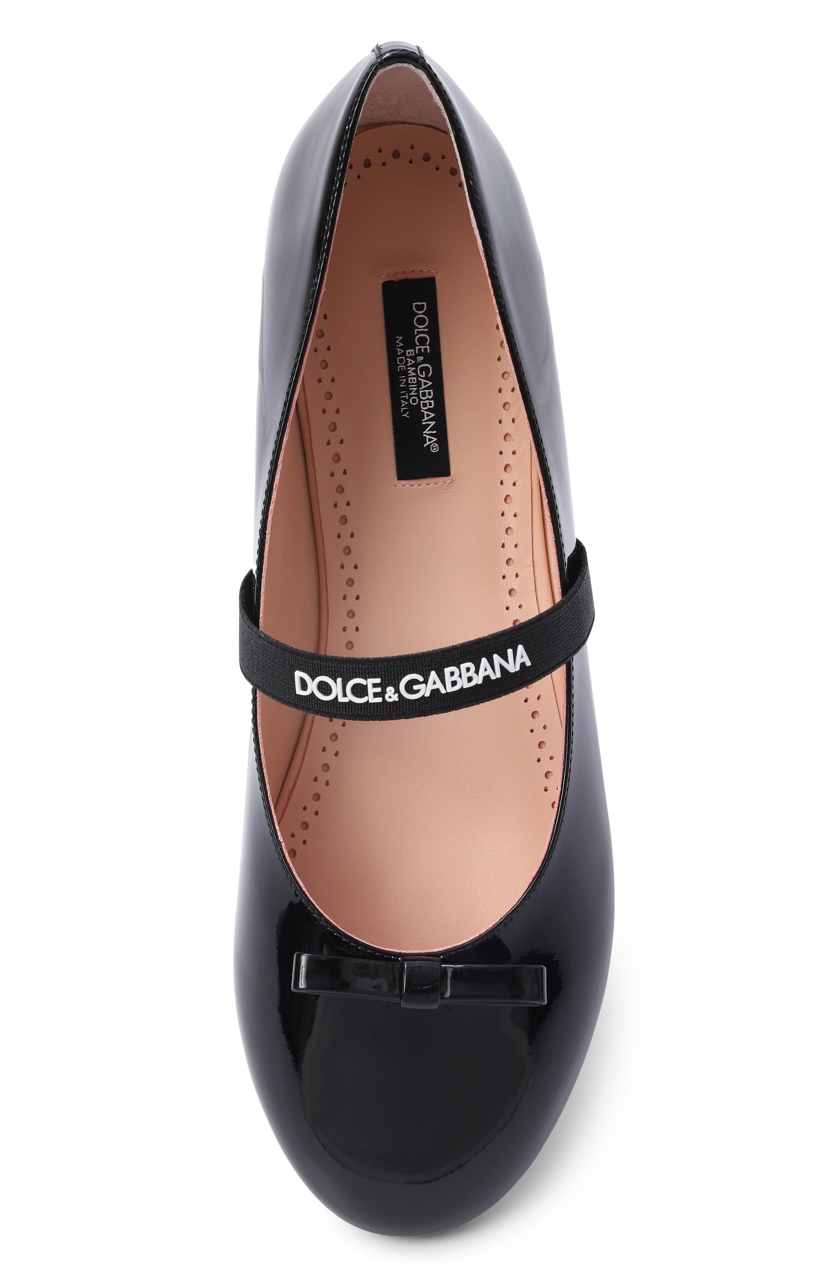 Кожаные балетки DOLCE & GABBANA черного цвета по цене 57500 руб., арт. D11294/A4831, фото 4 Кожаные балетки DOLCE & GABBANA, арт. D11294/A4831, фото 4