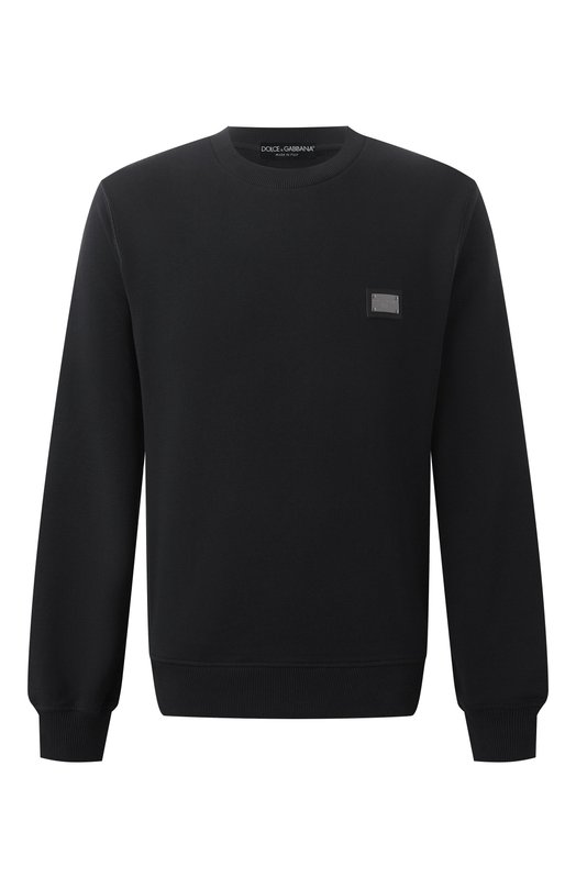 Хлопковый свитшот Dolce & Gabbana G9ABJT/G7P1C Чёрный G9ABJT/G7P1C