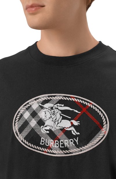 Хлопковая футболка BURBERRY, арт. 8128072, фото 5