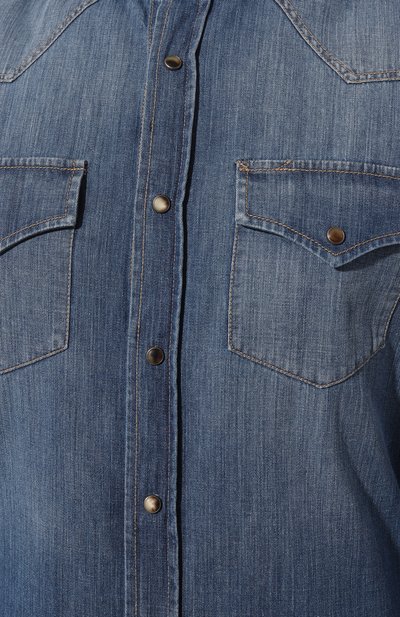 Джинсовая рубашка BRUNELLO CUCINELLI, арт. ME6454008, фото 5