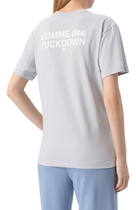 Хлопковая футболка Comme des Fuckdown CFABW01221 Серый  CFABW01221 Фото 4