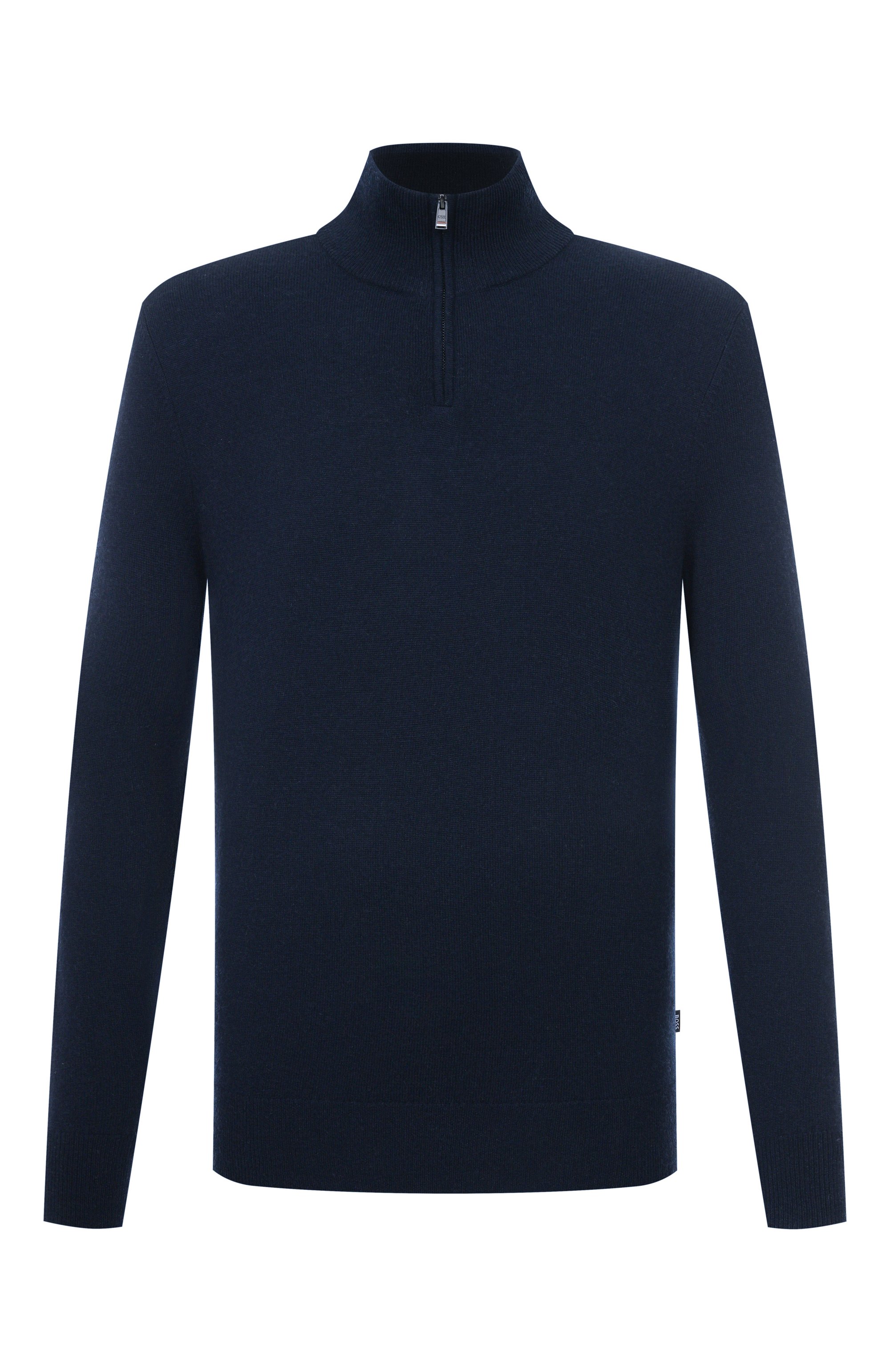 Джемпер из шерсти и кашемира BOSS темно-синего цвета по цене 25950 руб., арт. 50549984, фото 1 Джемпер из шерсти и кашемира BOSS, арт. 50549984, фото 1