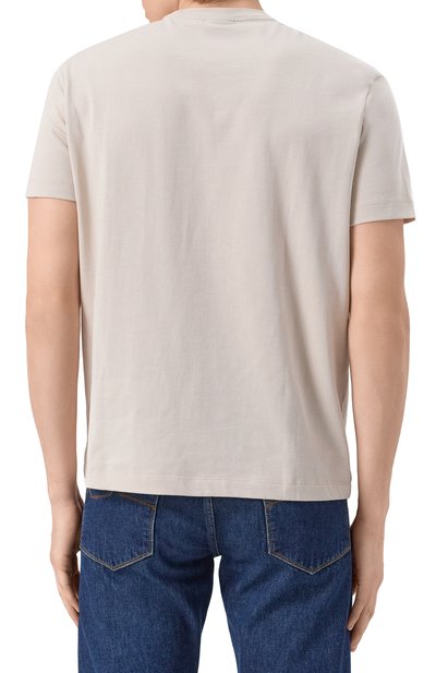 Хлопковая футболка PAUL&SHARK светло-бежевого цвета по цене 27300 руб., арт. 25411005, фото 4 Хлопковая футболка PAUL&SHARK, арт. 25411005, фото 4