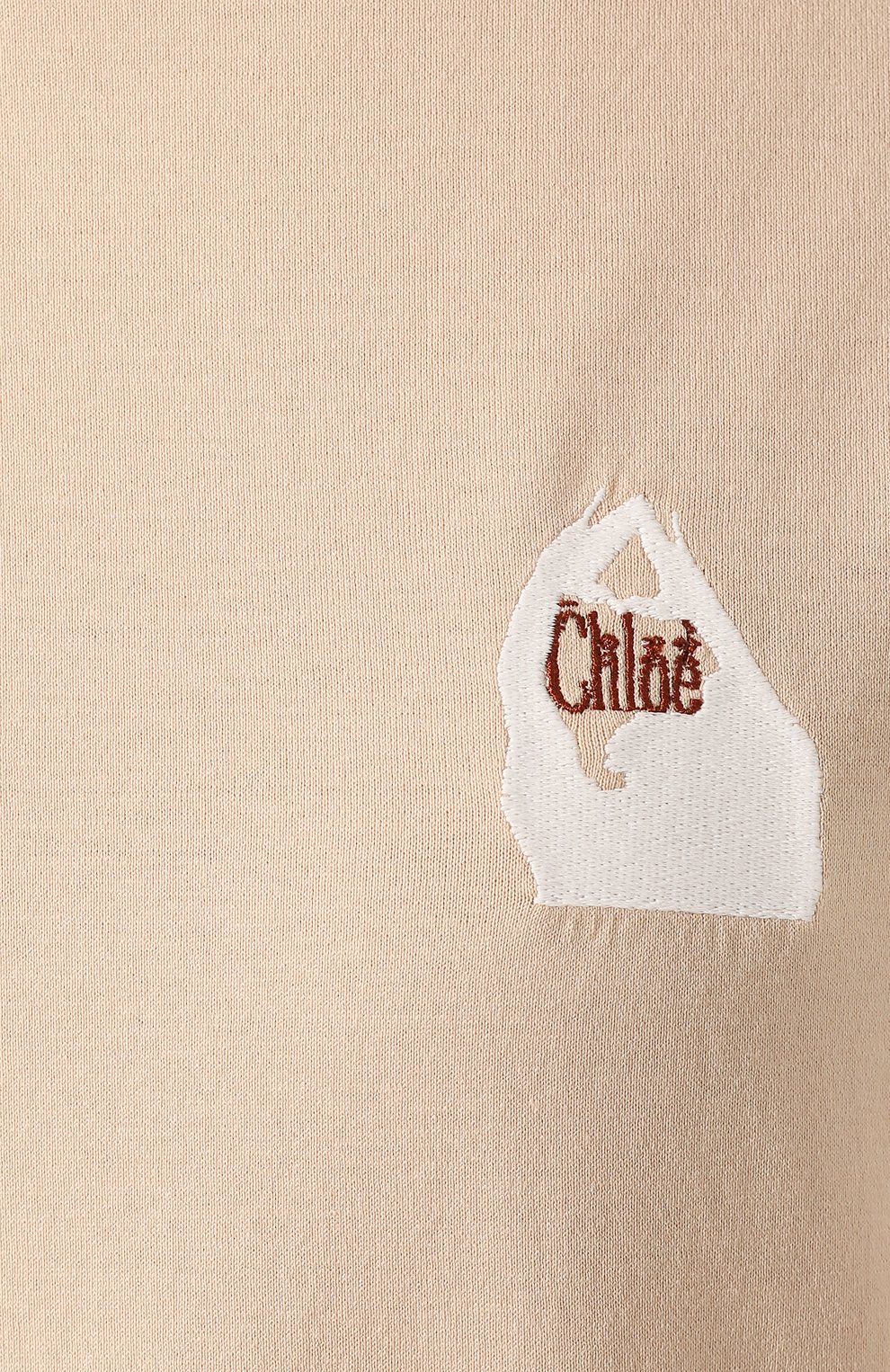 Хлопковая футболка CHLOÉ, арт. CHC20SJH13181, фото 5